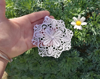 Christmas Snowflake paper Quilled tree Ornament