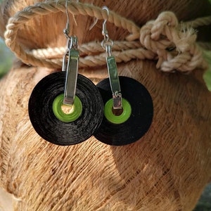 Boho rotondo Lp Paper Dangle Orecchino Unico Quilled Chic Gipsy Geometrico Retro Gioielli minimal Gioiello per tutti i giorni Il suo regalo femminile perfetto