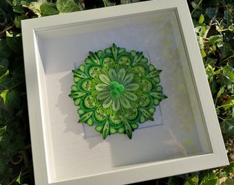 Mandala, Paper Quilling Mandala, Paper Wall Framed Decor, Handmade Unique Art,  Rolled Filigree, Symbol,  Geometric Wall Art, 3d Home Gift