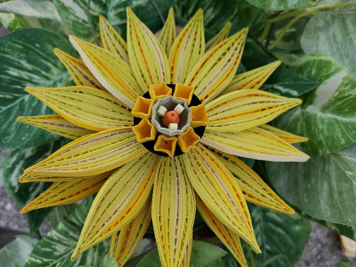 Quilling Sunflower Wall Art Sunflower Paper Art Sunflower Etsy