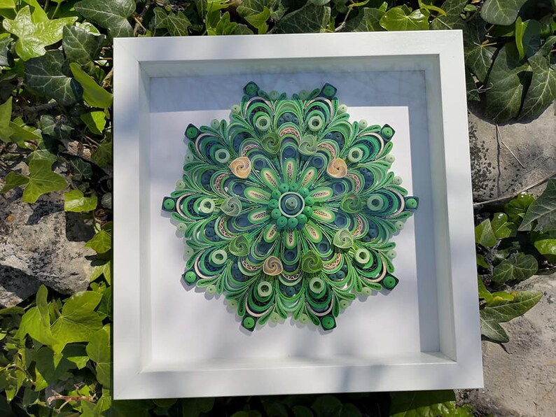 Paper Quilling Mandala Mandala Wall Hanging Living Room Wall Etsy