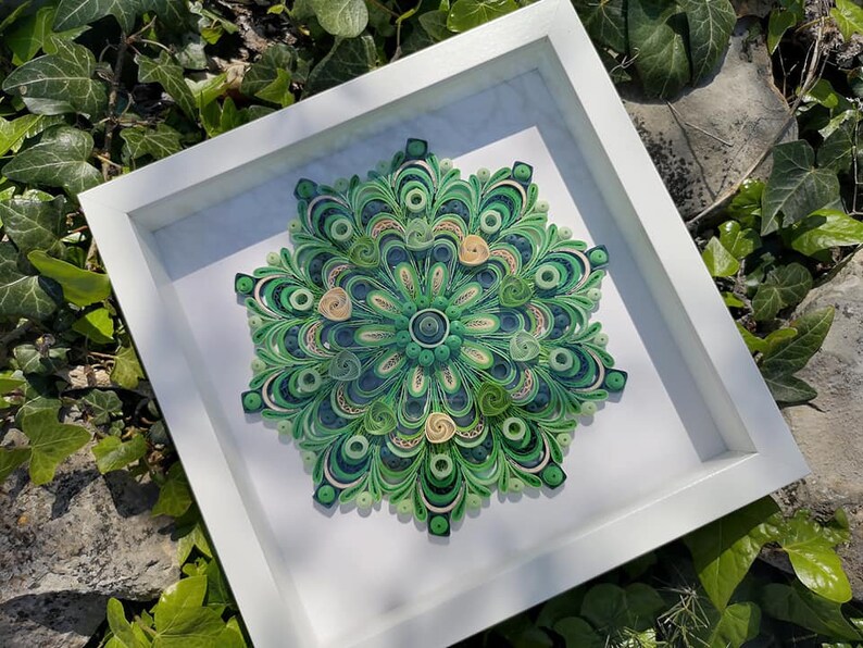 Paper Quilling Mandala Mandala Wall Hanging Living Room Wall Etsy