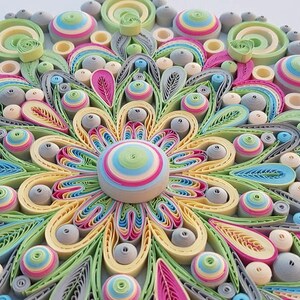 Floral Paper Mandala Quilling Ornament, Mandala Wall Art, Handmade Mandala, Blooming Flower Mandala, Mandala Home Decoration Family Gift image 7