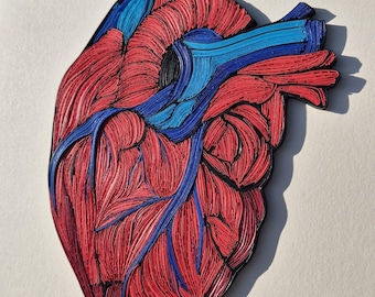 Paper Quilled Anatomy Human Heart