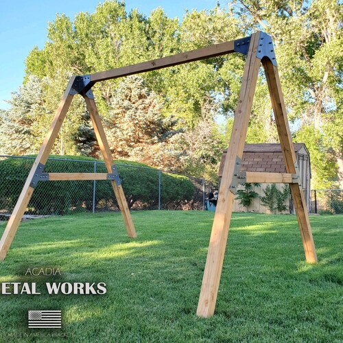 4 X Rustic Swing Set Bracket Kit Designed For 4x4 Beams - Diy A Frame Swing Set Kit 4 X Rustic Swing Set Bracket Kit Designed For 4x4 Beams - Diy A Frame Swing Set Kit