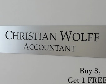Custom Acrylic Wall Sign - Personalized Office Name Plate with Logo, A lot of Sizes