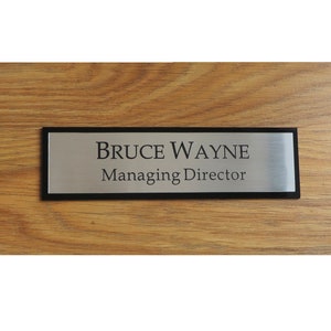 Exekutive Personalisiertes Wandschild, Türschild, Individuell graviertes Schild, Wandschild, Büroschild, doppelseitiges Montageband.
