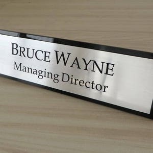 Personalised Desk Name Plate, Custom Engraved Desk Sign, Plaque, Office Sign.