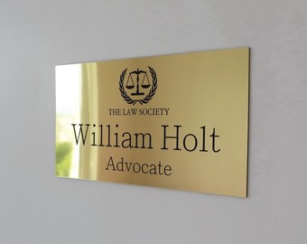 Custom Acrylic Wall Sign - Personalized Office Name Plate with Logo, A lot of Sizes