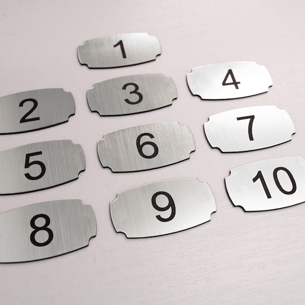 100 self adhesive numbered door tags, clubs, hotel, door numbers, school numbers, keyring, key fob, locker numbers.