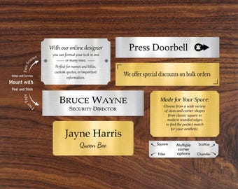 Custom Acrylic Wall Sign - Personalized Office Name Plate with Logo, A lot of Sizes