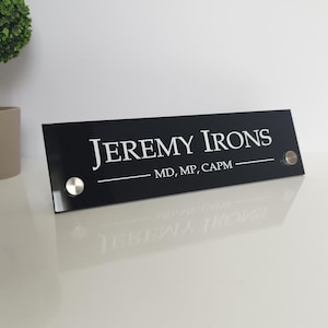 Personalized Desk Name Plate, Custom Made Desk Sign, Office Plaque, Executive Office Sign.