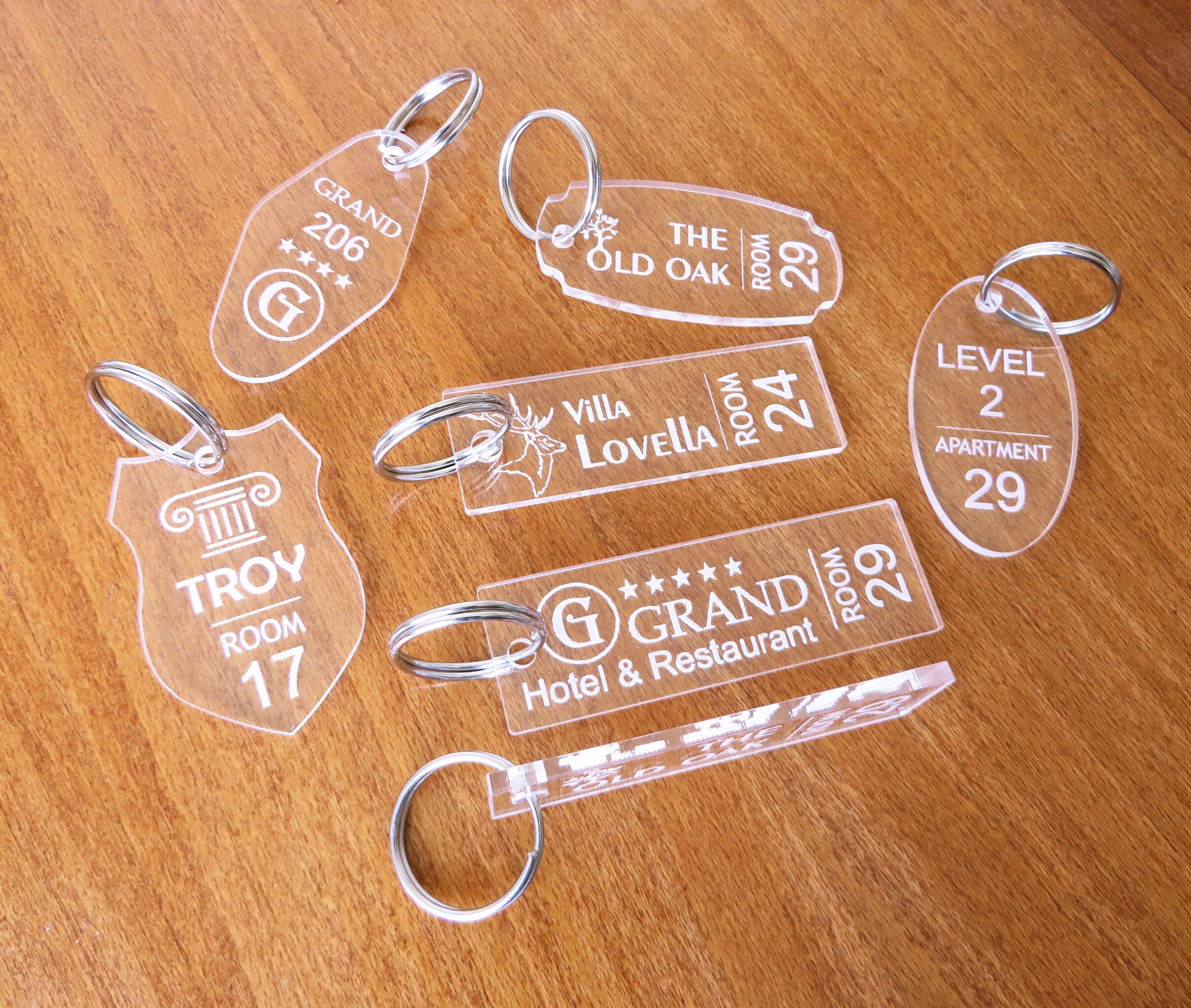 Sets of Acrylic Numbered Key Fobs Key Tags For Hotel Home Etsy