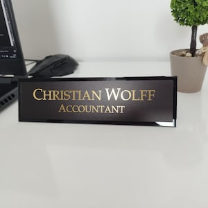 Personalised Desk Name Plate, Custom Engraved Desk Sign, Plaque, Office Sign.