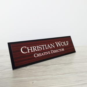 Personalized Desk Name Plate, Custom Engraved Desk Sign, Plaque, Office Sign.