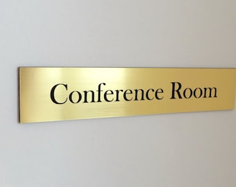 Custom Acrylic Wall Sign - Personalized Office Name Plate with Logo (10" x 2")