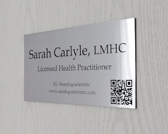 Custom Acrylic Wall Sign - Personalized Office Name Plate with Logo, A lot of Sizes