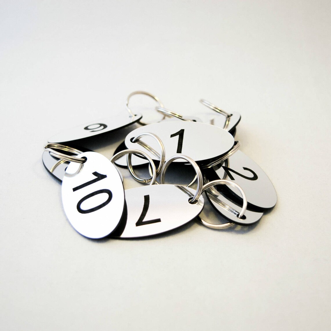 20 Oval Shaped Numbered Key Tags Key Fobs for Home Custom Etsy