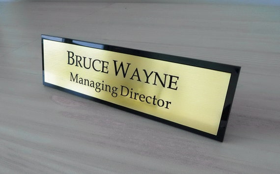 Personalised Desk Name Plate Custom Engraved Desk Sign Etsy