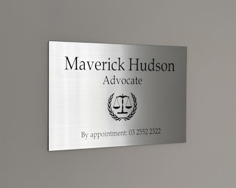 Custom Acrylic Wall Sign - Personalized Office Name Plate with Logo, A lot of Sizes