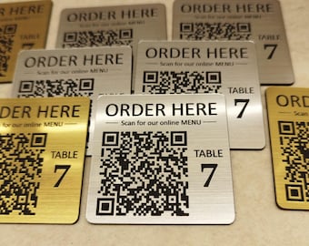 QR Code, Tap to scan, Restaurant Table, Facebook, Instagram, Wifi, Size 5x5cm.