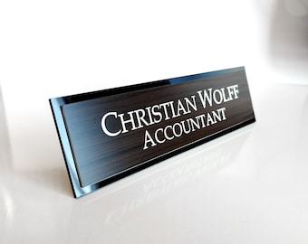 Personalised Desk Name Plate, Custom Sign, Executive Office Sign.