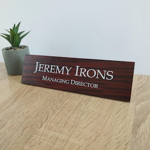 Personalized Desk Name Plate, Custom Engraved Desk Sign, Plaque, Office Sign.