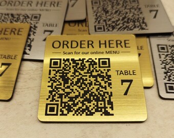 QR Code, Tap to scan, Restaurant Table, Facebook, Instagram, Wifi, Size - 5x5cm.