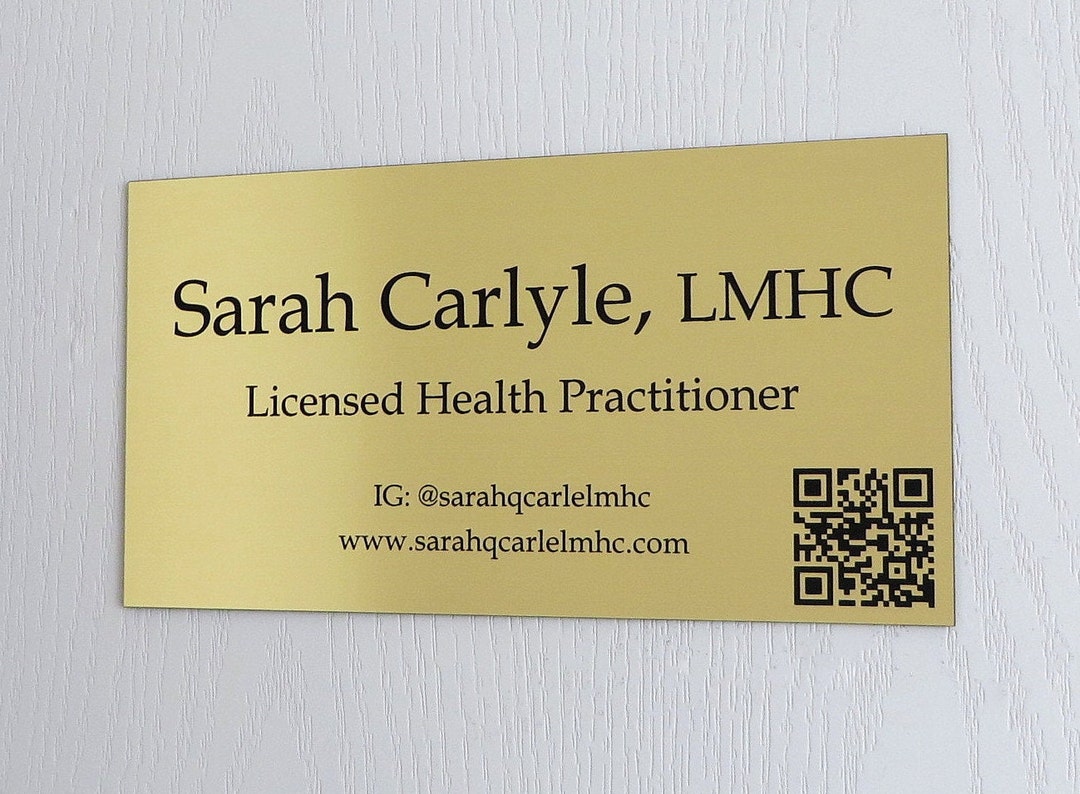 Personalised Wall Name Plate With Logo, Custom Engraved Door Plate