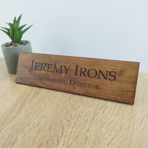 Personalized Desk Name Plate, Custom Engraved Desk Sign, Plaque, Office Sign.