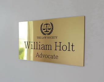 Custom Acrylic Wall Sign - Personalized Office Name Plate with Logo, A lot of Sizes