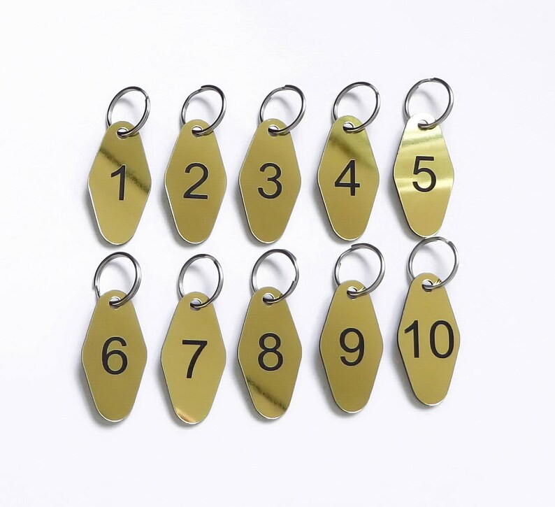 Numbered Key Fobs Key Tags For Home Locker Room Club Etsy