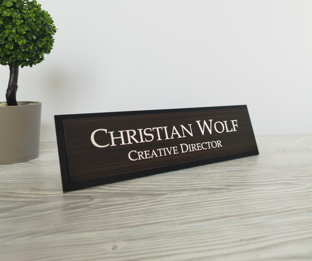 Personalized Desk Name Plate, Custom Engraved Desk Sign, Plaque, Office ...