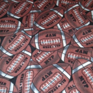 Brand New Football Field  Print Double Sided Hand Tied No Sew Fleece Rag Blanket