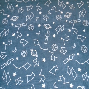 Star&#39;s & Celestial Constellations  Big Dipper of the Night Sky Double Sided Hand Tied Fleece Rag Blanket ~ New