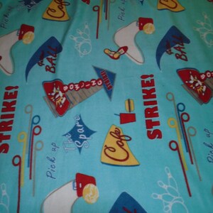 Brand New Colorful Bowling  Ball Strike Double Sided Hand Tied Fleece Rag Blanket