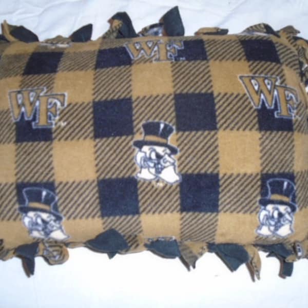 Brand New Wake Forest Demon Deacons  Football Double Sided Hand Tied Rag Pillow