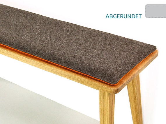 Bankauflage Aus Filz Nach Mass Mit Abgerundeten Ecken Mit 2 Cm Etsy