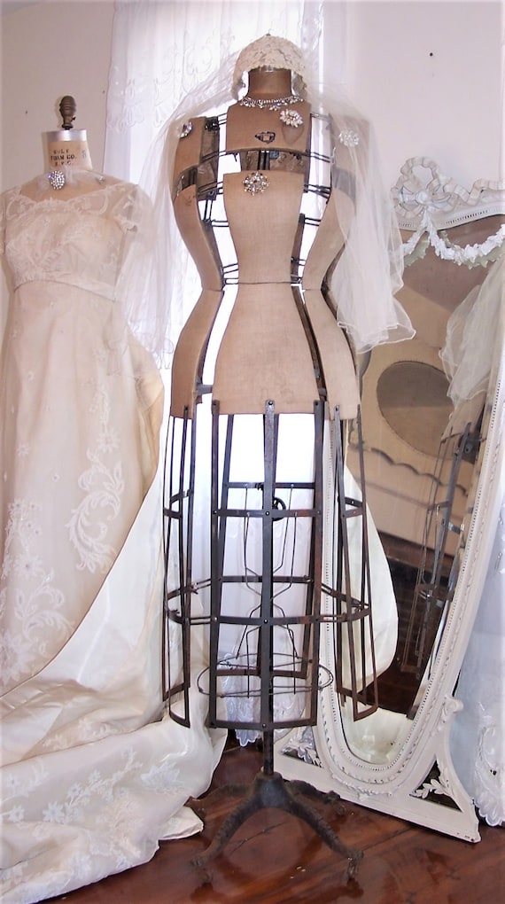 1926 Antique DRESS FORM Mannequin~brocante~dated~adjustable~wasp Waist?  Waist~french Chic~boston, Mass. Architectural, Decor, Sewing Display - Etsy