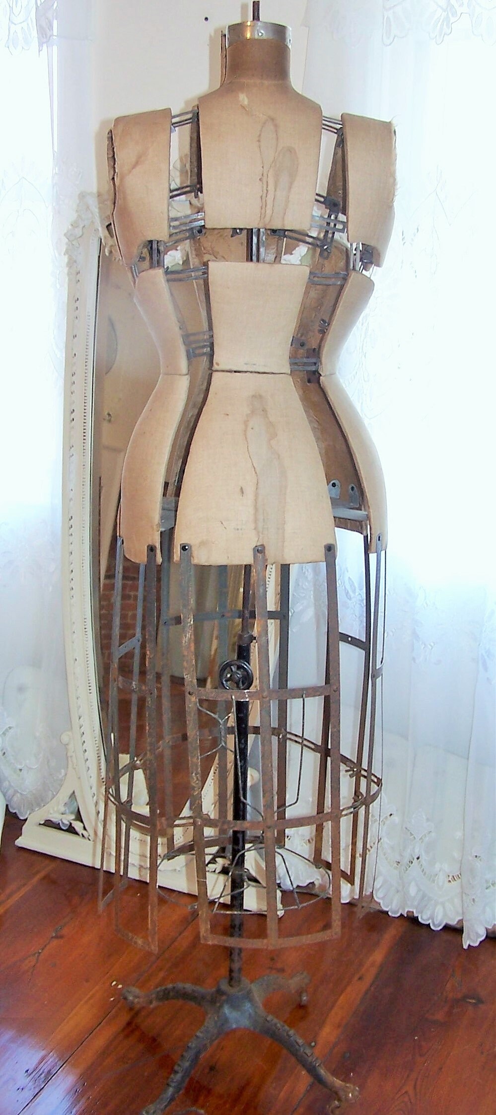 1926 Antique DRESS FORM Mannequin~brocante~dated~adjustable~wasp Waist?  Waist~french Chic~boston, Mass. Architectural, Decor, Sewing Display - Etsy