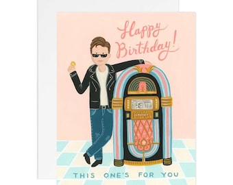 Jukebox Birthday | Cute Birthday Card | Retro Inspired Greeting Card | Illustrated Greeting Card | Birthday Card For Her | Made In Canada