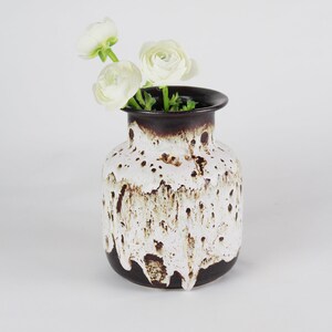 70s fat Lava vintage flower vase, ceramic vase, vase West-German pottery, mid century vase, 70s