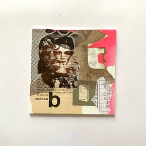 original collage art, artwork, abstract art, collage art, mixed media art, analog collage, art gift, title &quot;TwiggyB&quot;