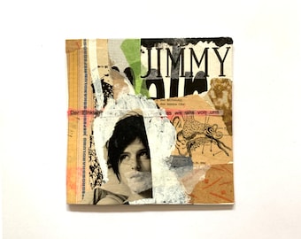 original Collage, Artwork, abstrakte Kunst, Collageart, mixed media Kunst, art for your home, Kunstgeschenk, Titel "Jimmy"