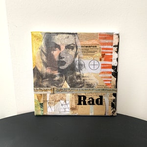 original ART collage, artwork, abstract art on canvas, collage art, mixed media art, art for your home, art gift