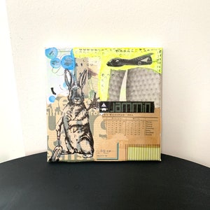 original ART collage, artwork, abstract art on canvas, collage art, mixed media art, art for your home, art gift