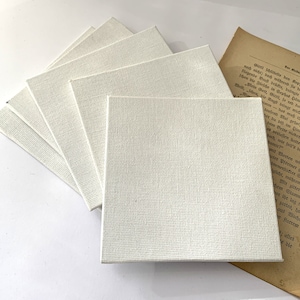 Conjunto de 5 caixas de pintura 10 x 10 cm, base de pintura, quadro de pintura, pintura acrílica, para pintura e colagem, DIY