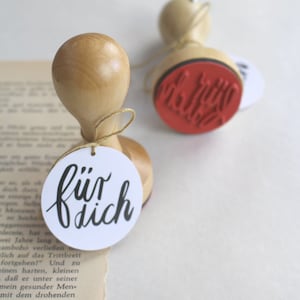 tampon rond en bois, tampon texte "Pour toi", tampon pour étiquettes cadeaux, bullet journals, carnets de voyage, scrapbooking, conception de journal d'art,