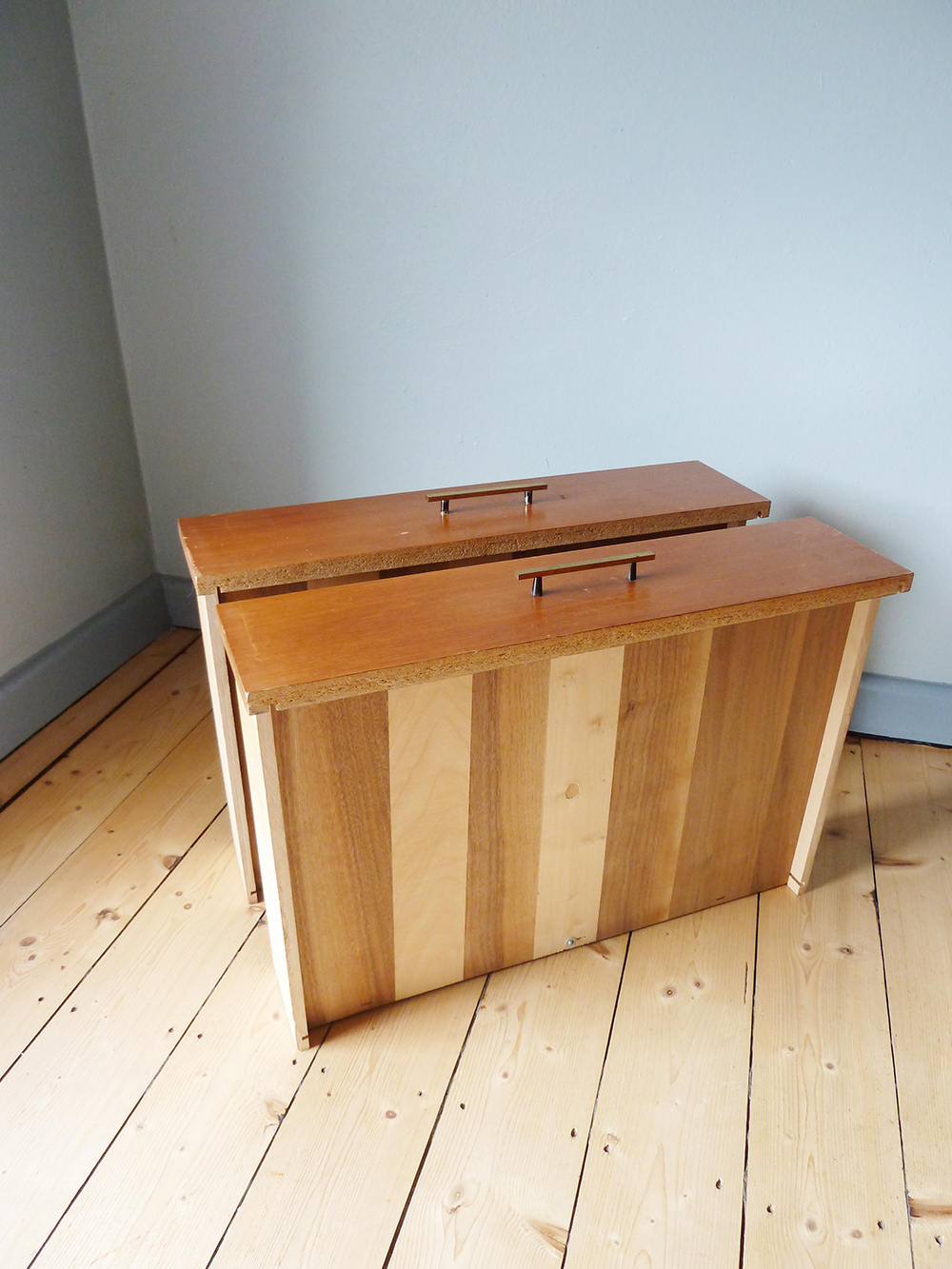 2 große Holzschubladen mit Metallgriff vintage Schubkästen | Etsy