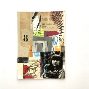 original ART Collage, Papiercollage, Artwork, abstrakte Kunst, analog Collageart, Kunst, Kunstgeschenk, Titel „Tapferkeit“